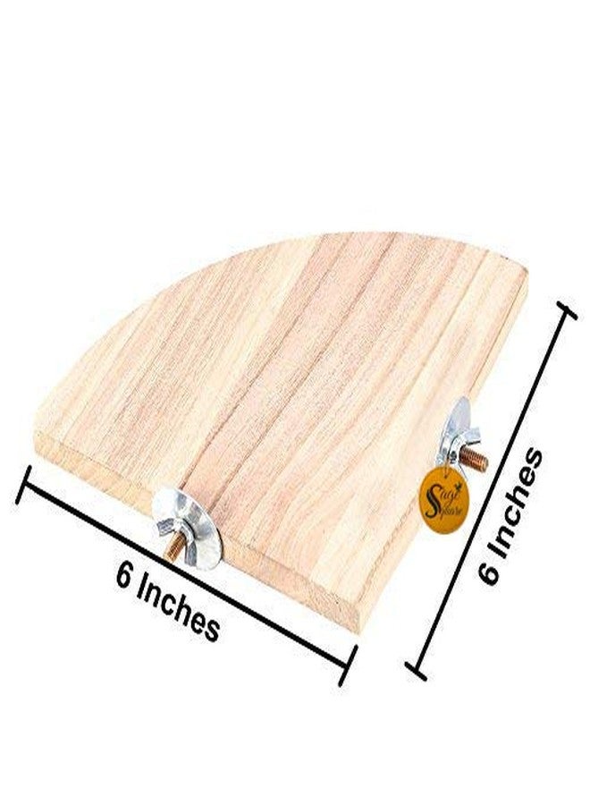 Sage Square 6 Inches Wooden Chewing Toy for Bird for Cockatiel African Grey Conure Rat Mouse Hamster Parrot. - Image 5